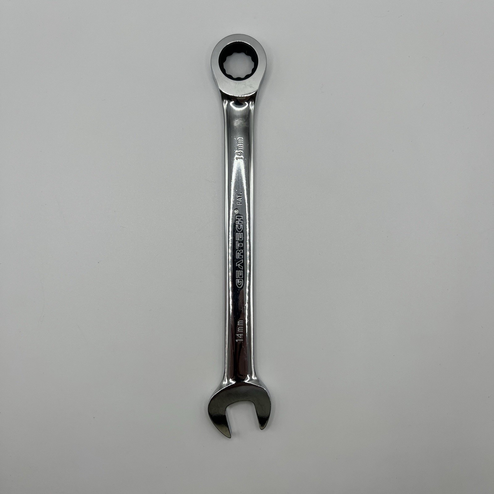 Geartech 14mm Ratcheting Combination Wrench 12 Point Metric Chrome 72 Tooth NOS