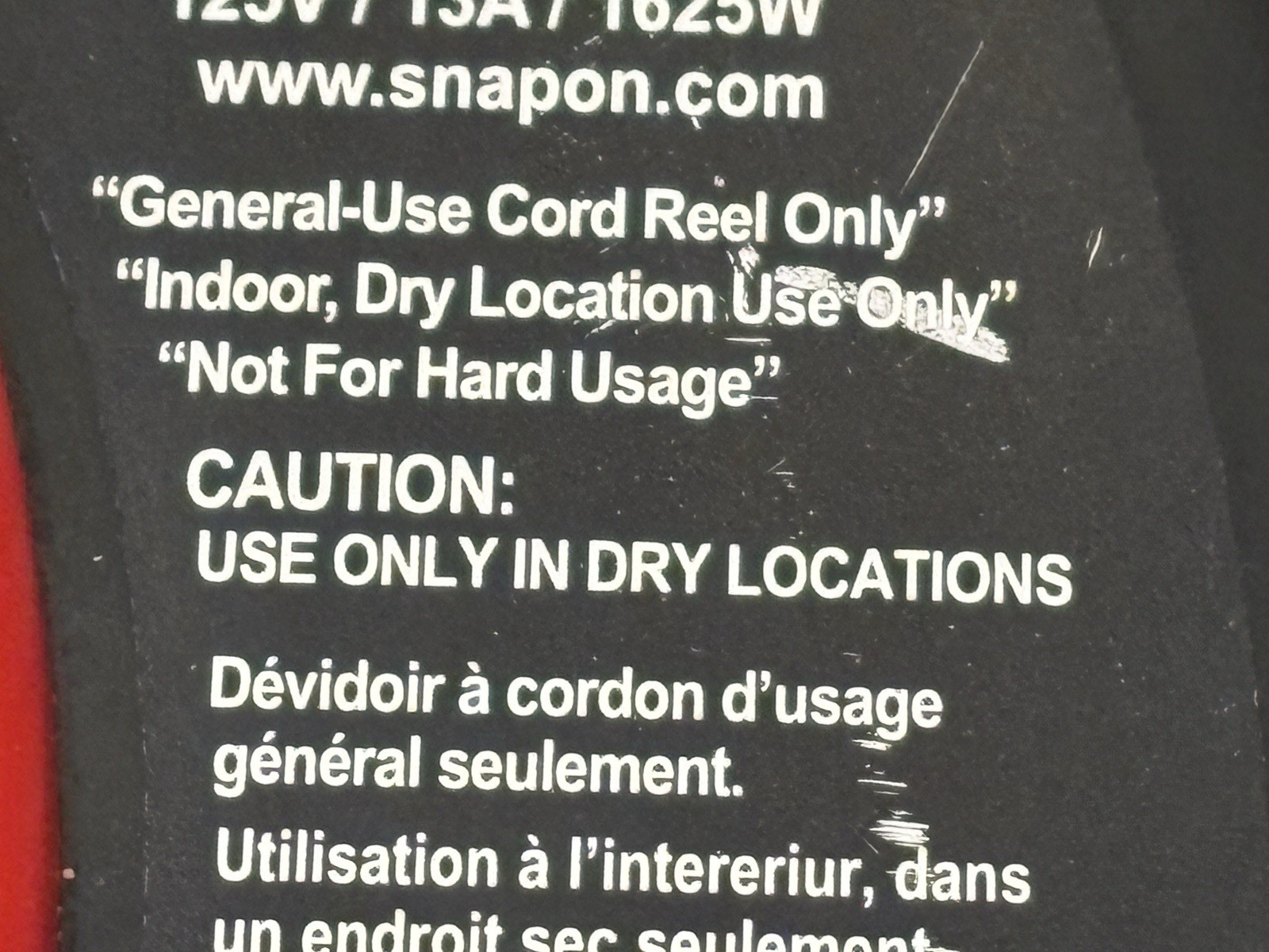 Snap-On Retractable Shop Drop Light Stick Wand w/30’ Cord Reel R2-KB2FLS