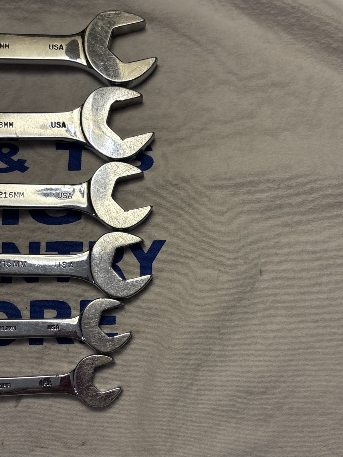 Mac Tools USA 6pc 12pt Metric 11mm-19mm Stubby Combination Wrench Set