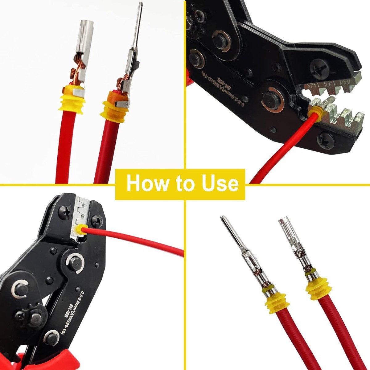Crimping Plier Ratchet Crimper Tool 0.5-1.5mm² for Dupont TE JST Molex Terminal