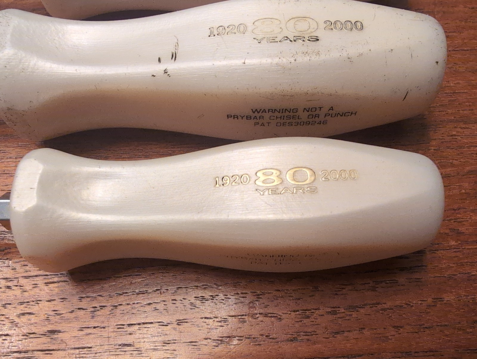SNAP ON 80TH ANNIVERSARY 4pc HARD HANDLE SCREWDRIVER SET White Pearl