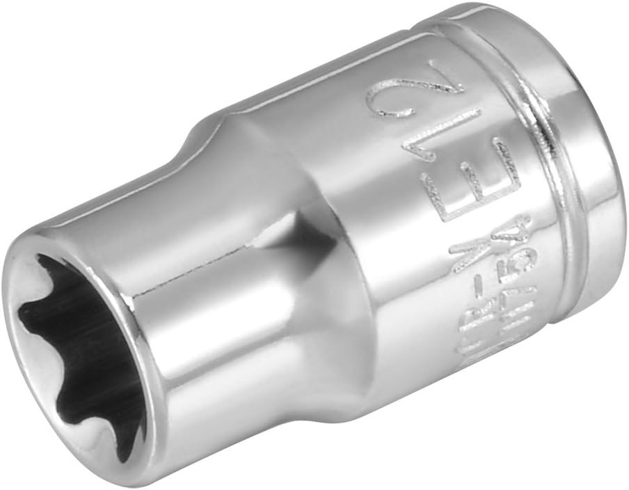 uxcell 3/8-inch Drive E12 External Torx Shallow Socket, Cr-V Steel One Size