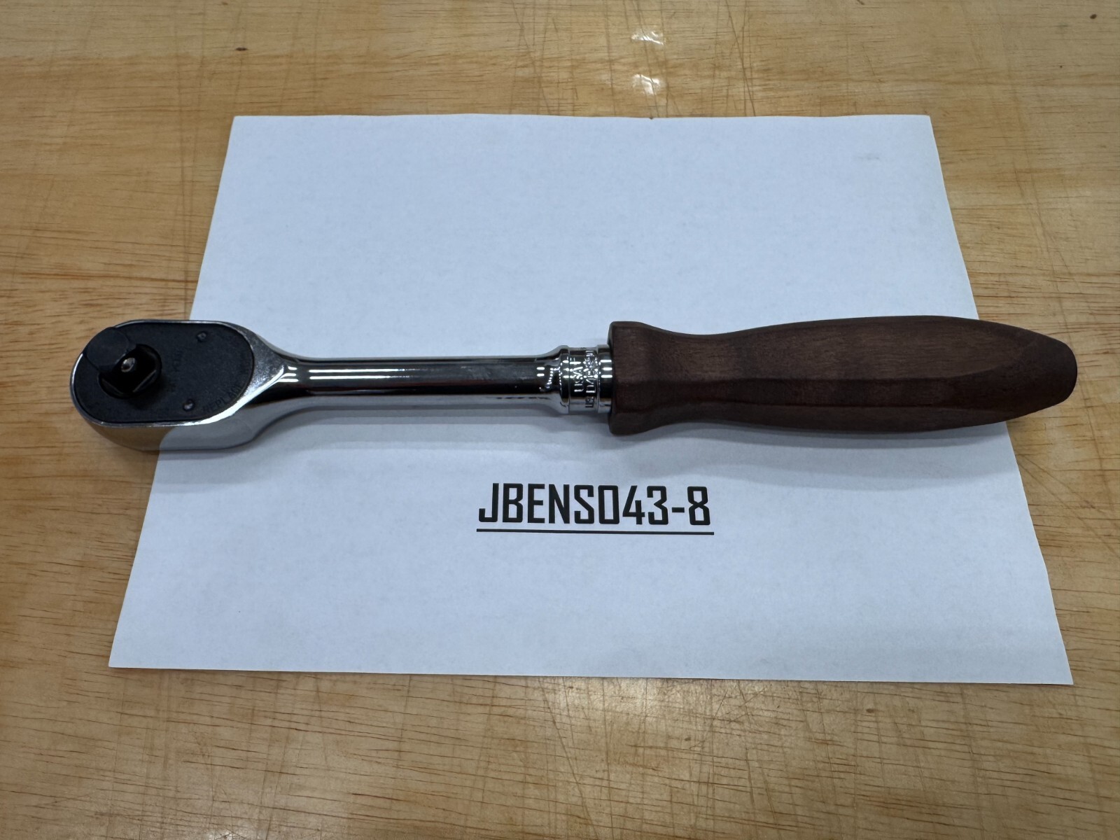 Snap-on Tools NEW ULTRA RARE WOOD 1/2″ Drive Wood Grip Fixed Head Ratchet SH80A