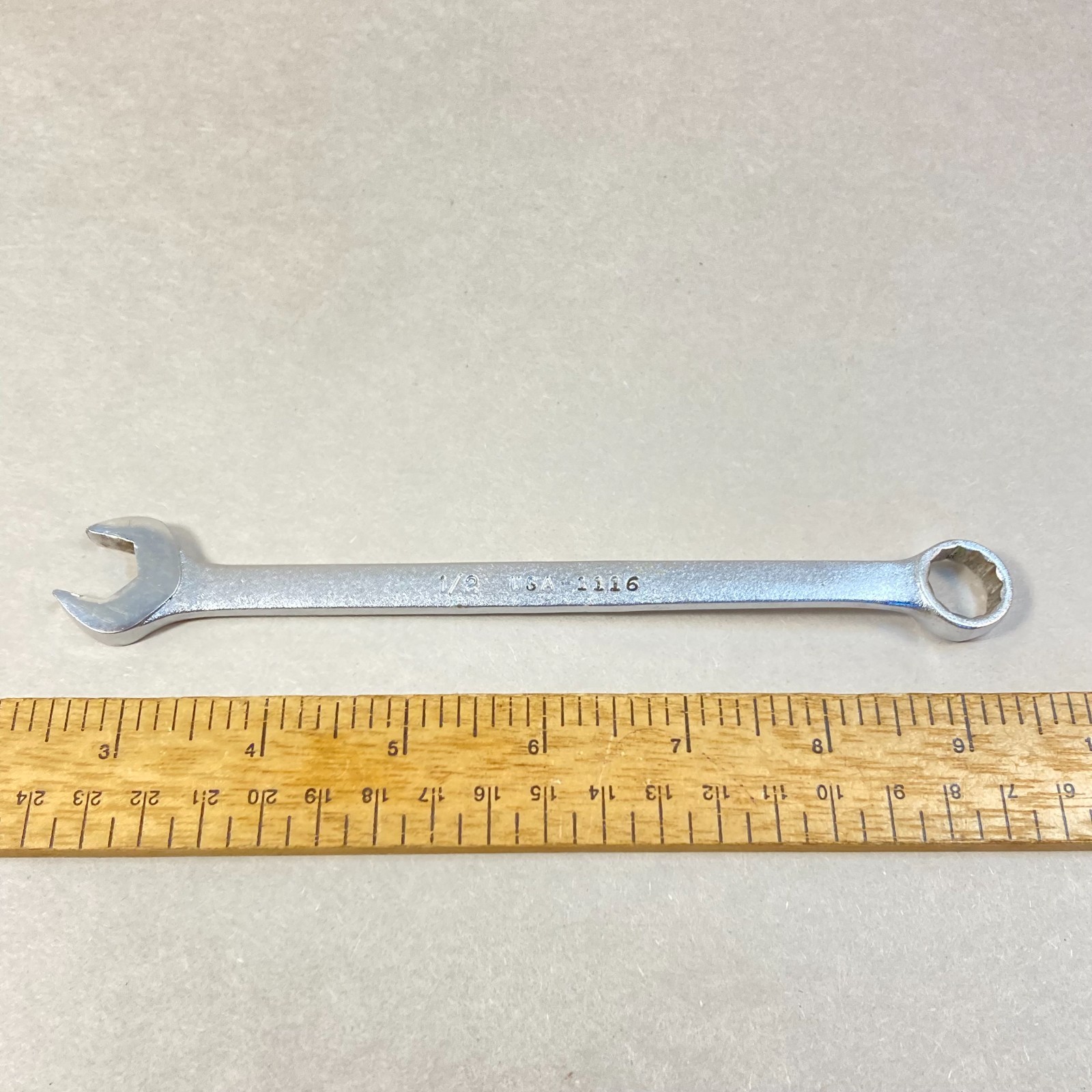 Wright 1/2″ Combination Wrench SAE 12 Point #1116 USA
