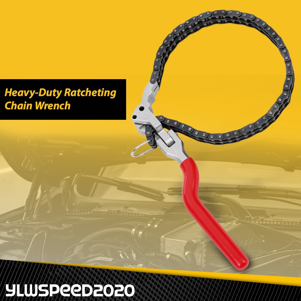 Fittings 60-160mm Heavy-Duty Ratcheting Chain Wrench Oil Filter Change Pipe