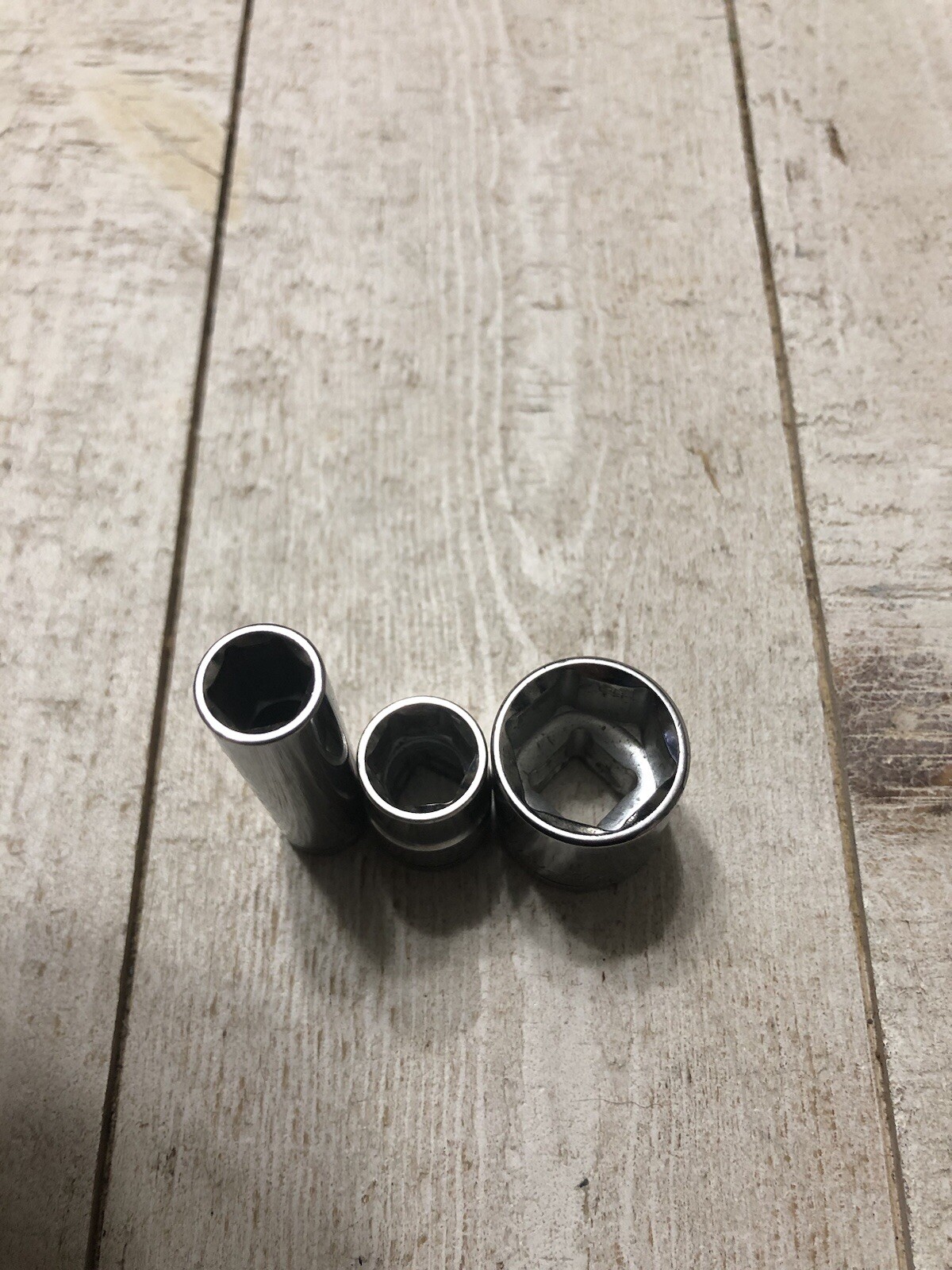 Blue Point By Snap On -Lot Of 3 SAE Sockets,3/8” 1/4” Drive 6 point