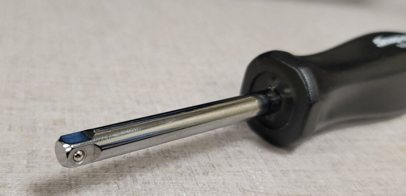 Snap-On 1/4″ drive Nut Driver Spanner 7-1/4″ Black Hard Handle Standard Shank