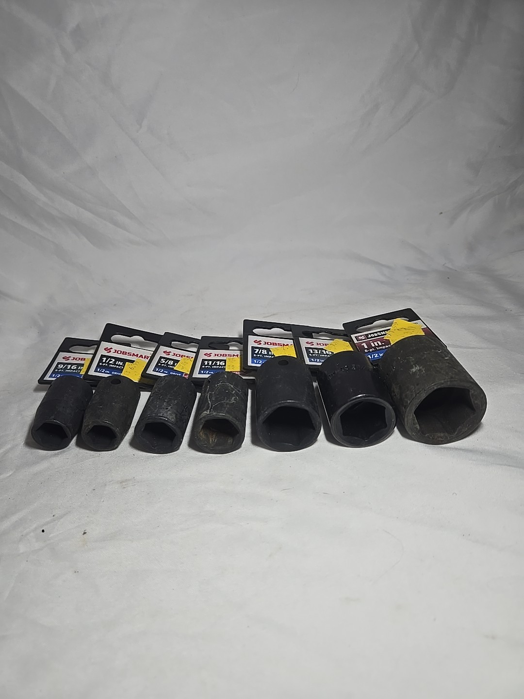 7 New Jobsmart Impact Sockets 1/2″ Drive 6pt Shallow Mixed