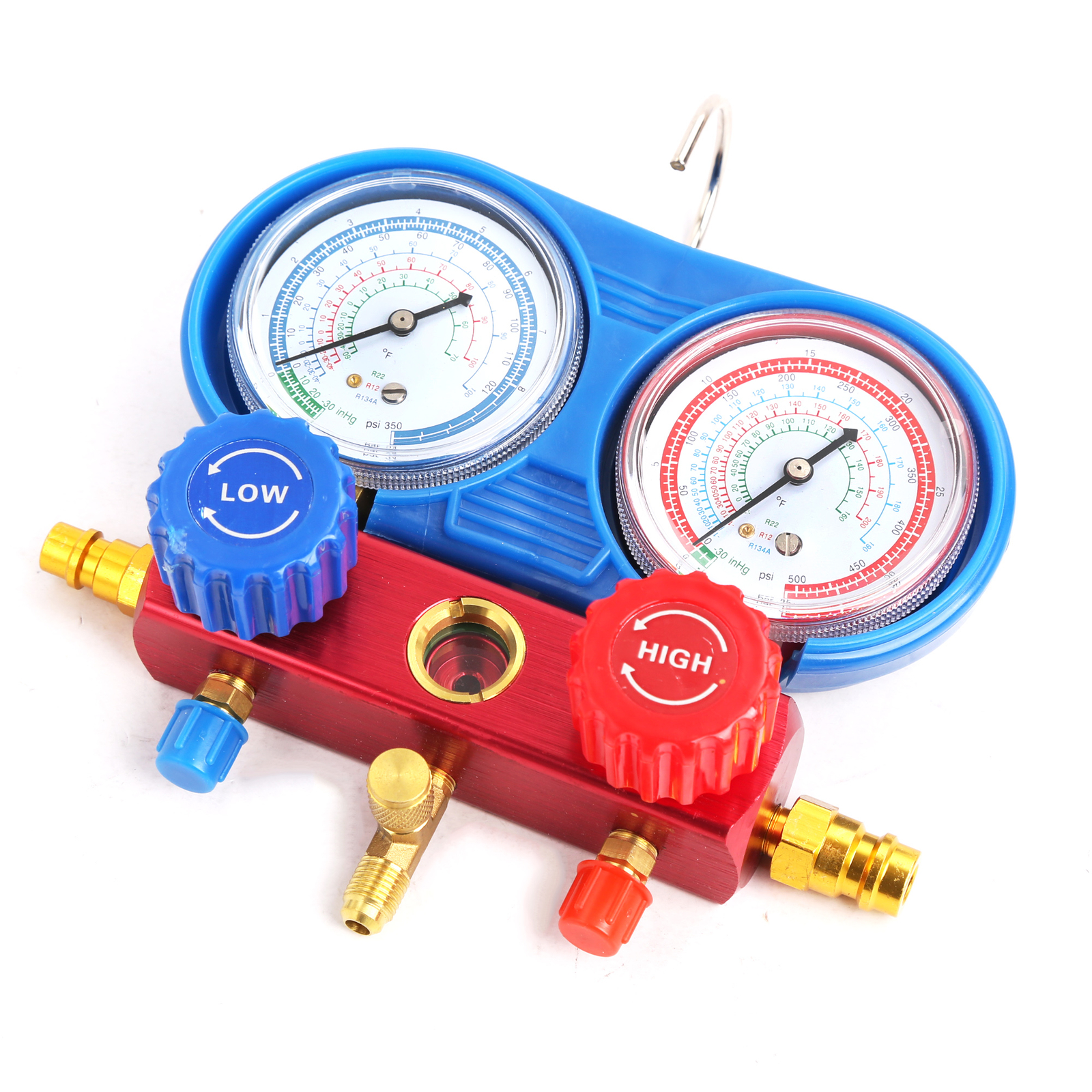 For Car R134A Air Conditioning Refrigeration Manifold Gauges With 60″ Hoses US