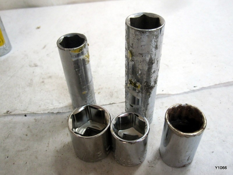 craftsman 7pcs mixed set Sockets with damage see description