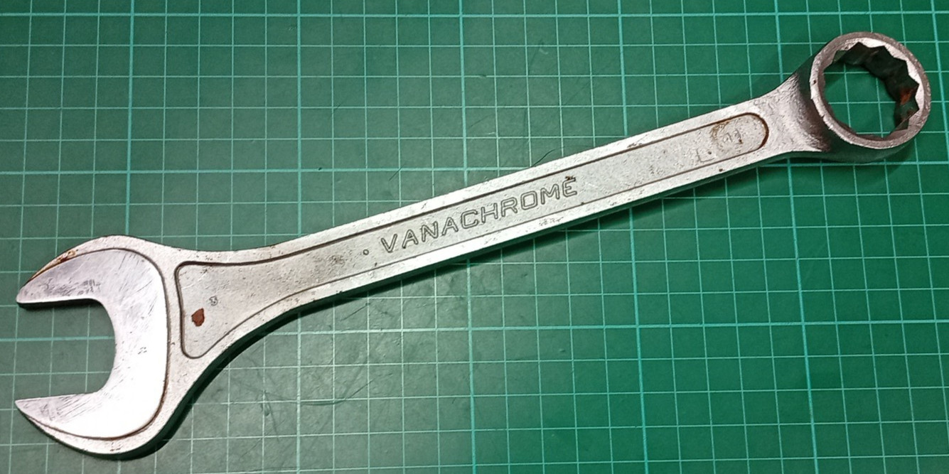 Vintage Facom Vanachrome No40, 27mm Combination Spanner, Made In France