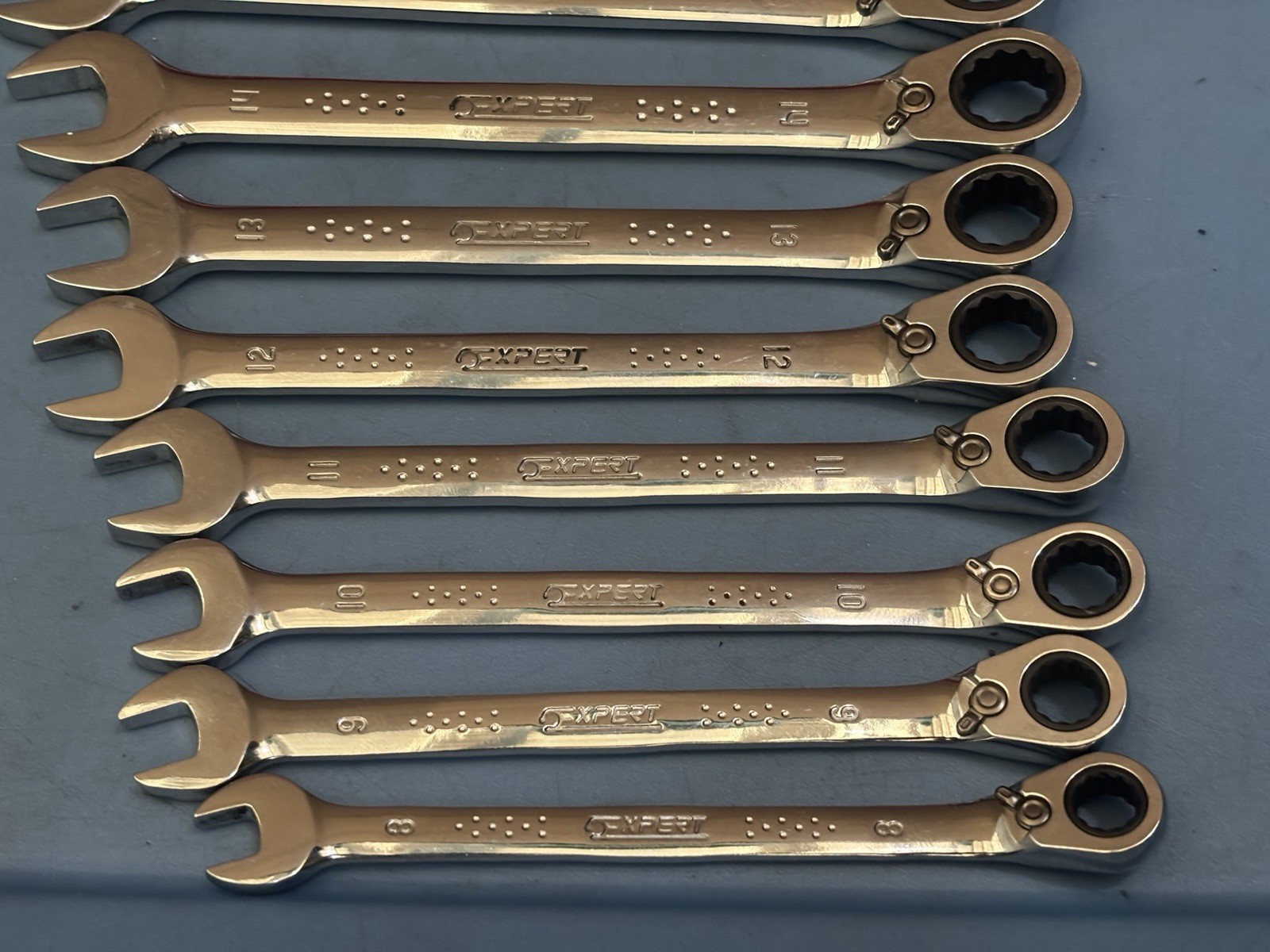 EXPERT 12pc Metric Fast Ratchet Spanner Wrench Set 8-19mm E111101 Mac Tools