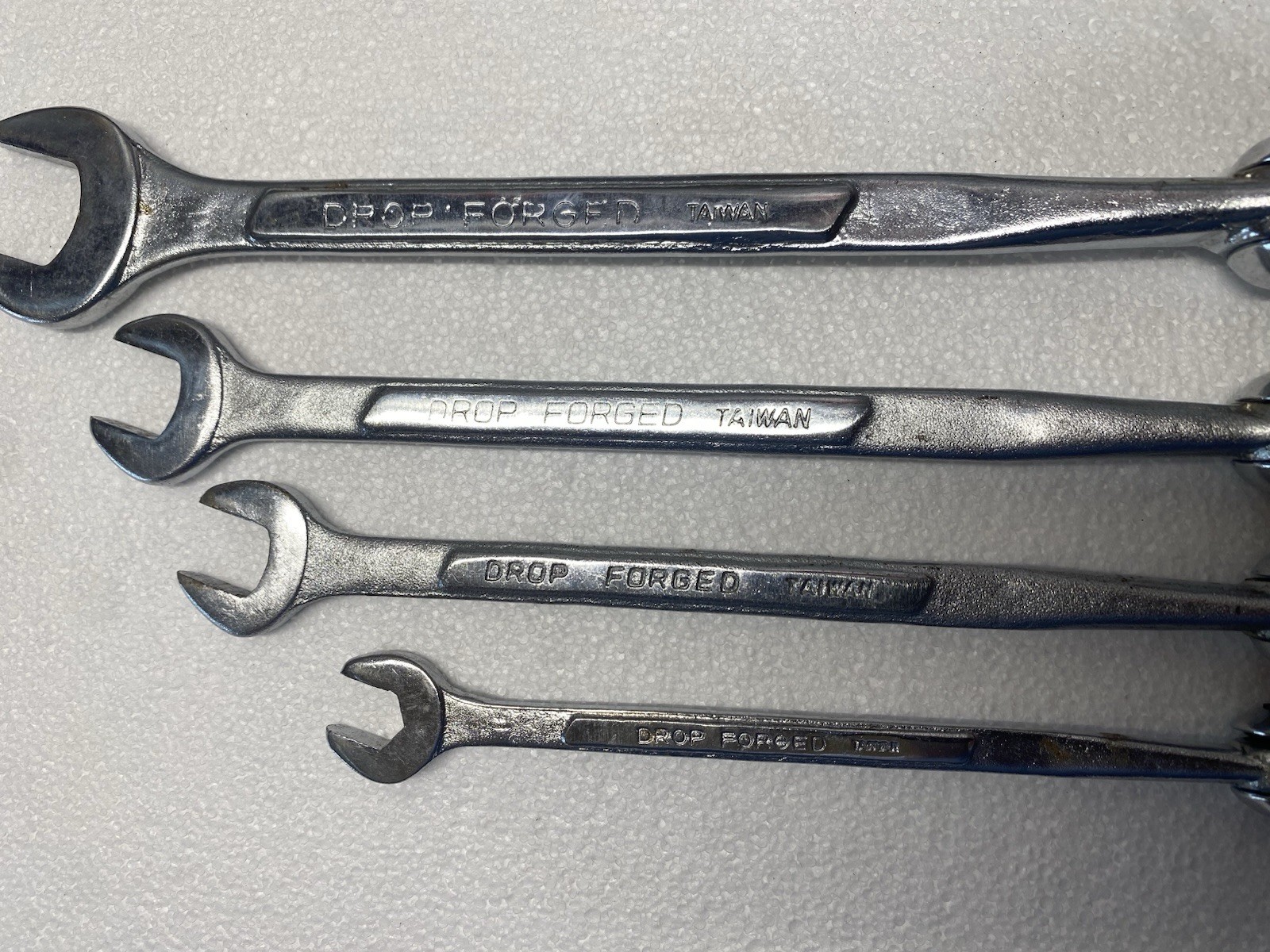 Lot of 4 Drop Forged 6 Point SAE Swivel Flex Socket Combination Wrench Set