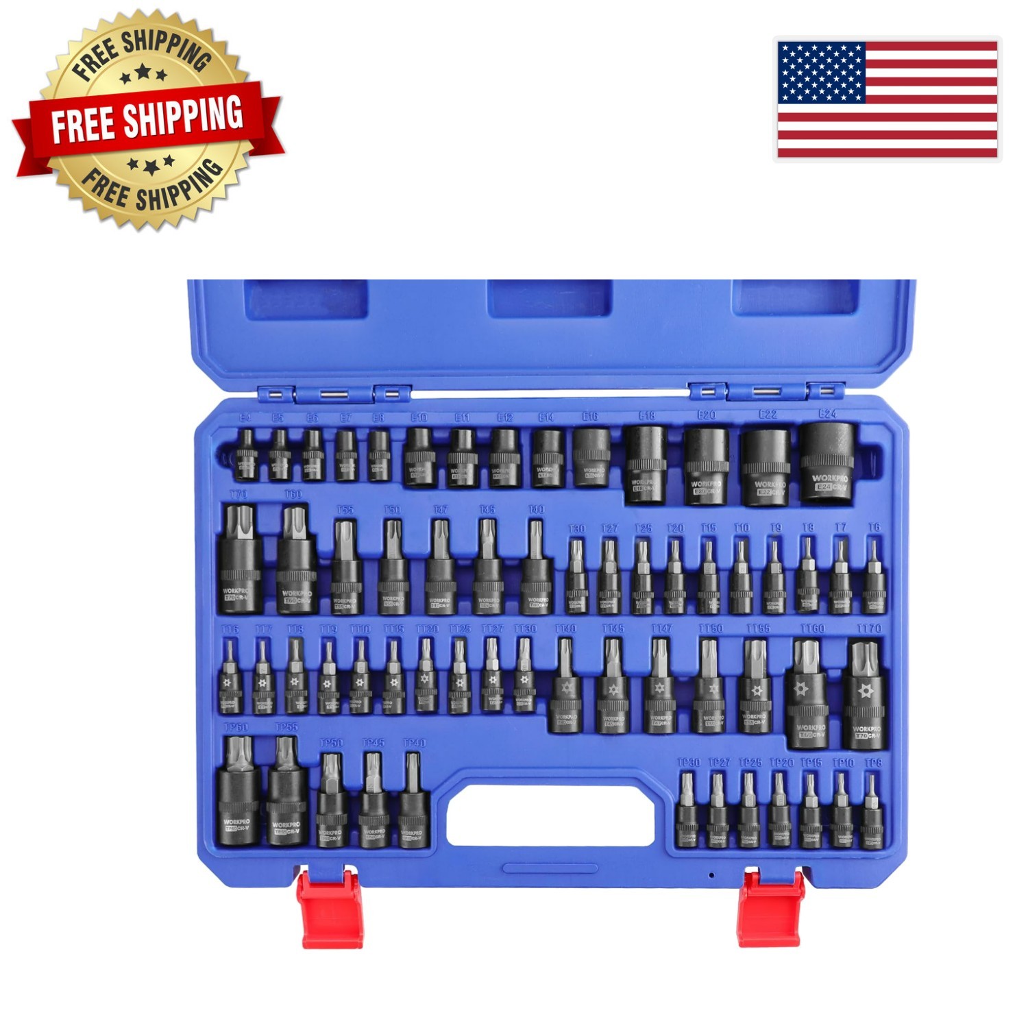 Comprehensive 60-Piece Torx and External Socket Set – Perfect for All Projects