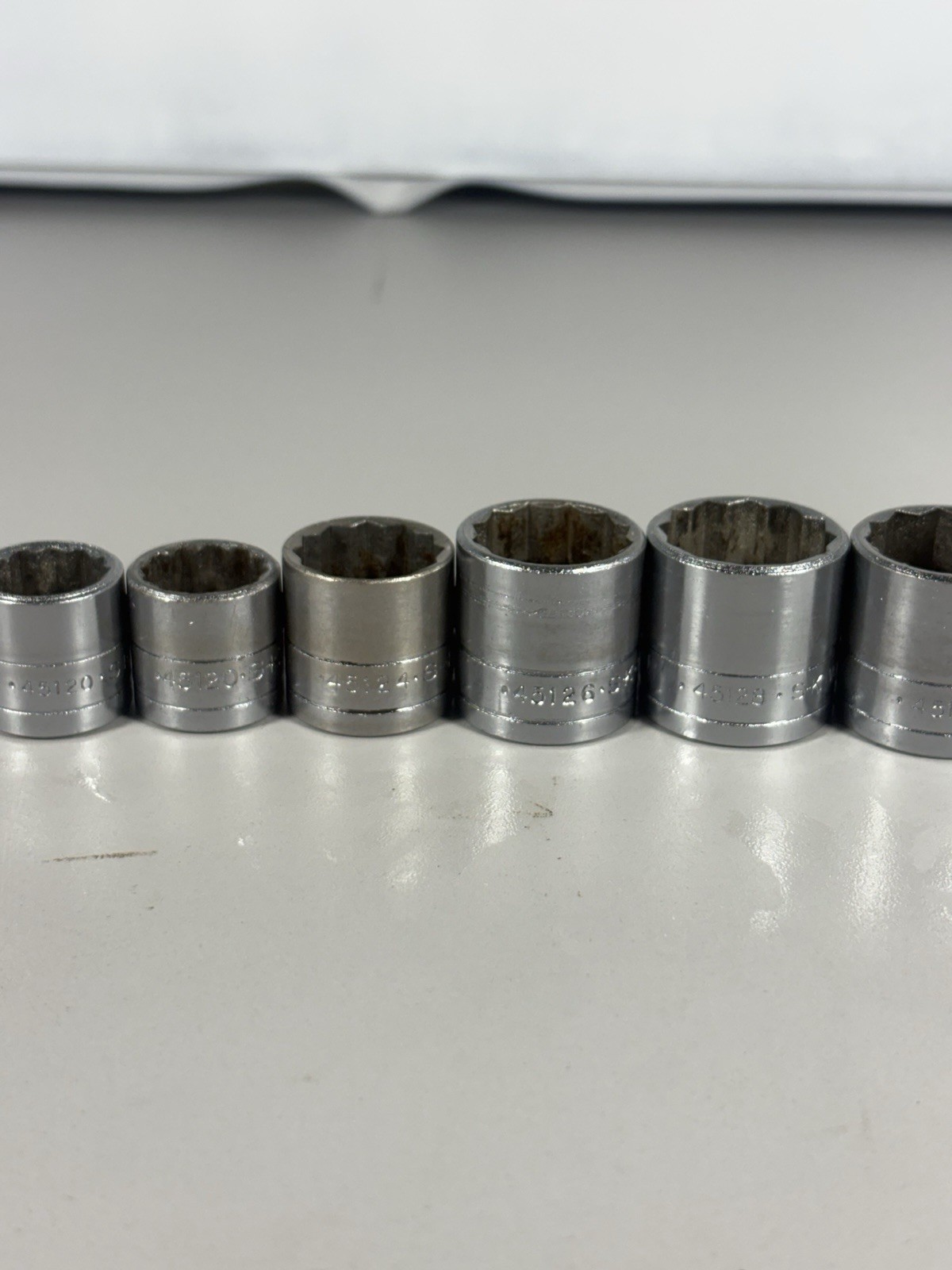 SK Tools 3/8” Drive SAE Socket Lot 11 Pc USA Deep & Shallow Vintage Chrome