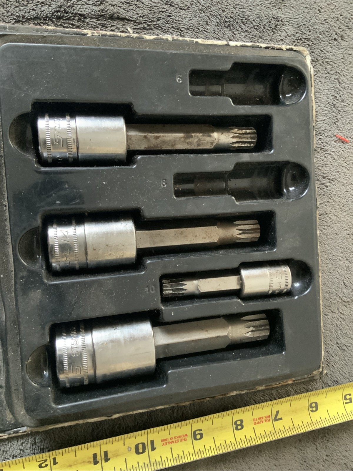 Snap On 4pc Triple Square Sockets, 1 Is 3/8” Dr, And 3 Are 1/2” Dr….metric….4pc.