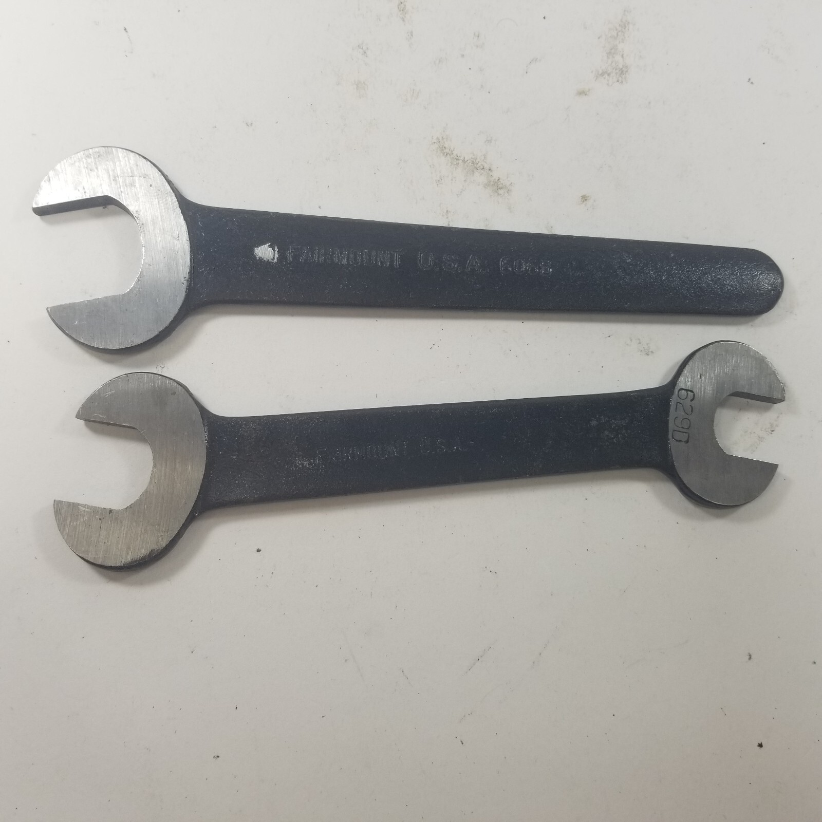 Vintage Fairmount Dual Open End Wrench 5/8″ & 3/4″ 629D & 1″ 606B USA