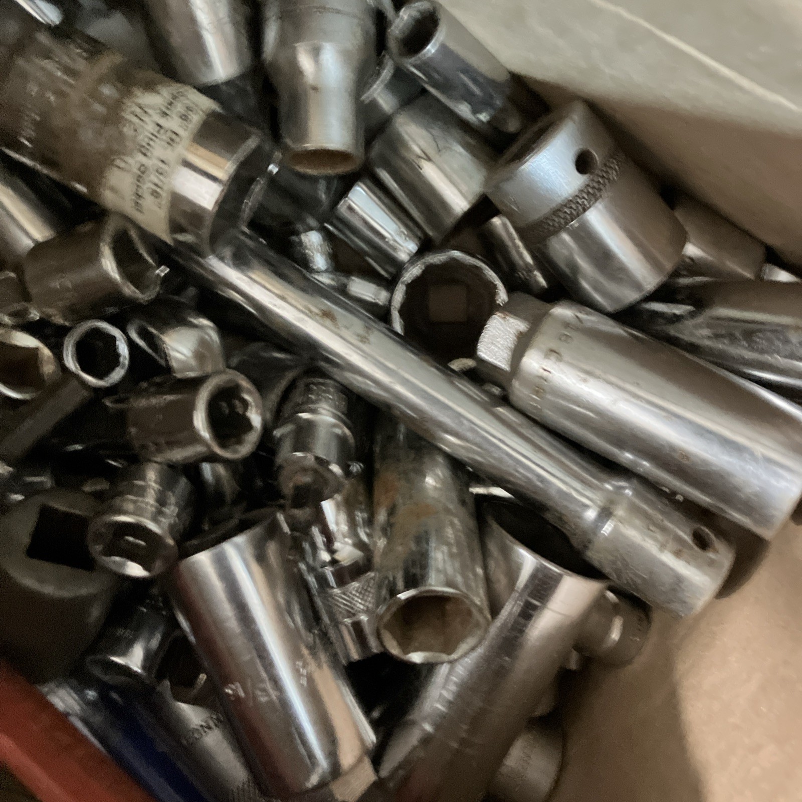 10 Pounds of Random 1/4 3/8 1/2 Drive Sockets Various Brands and Sizes
