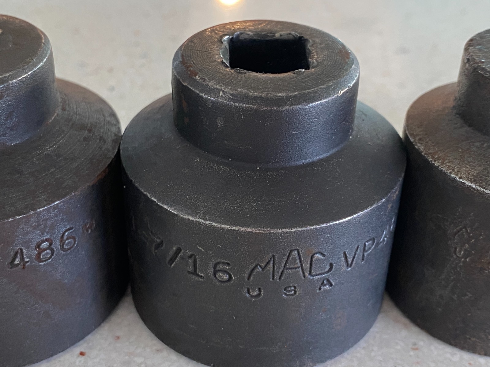MAC Tools USA 6 Piece Lot 1/2″ Drive Short Impact Sockets 6 Point 7/8 -1 1/2″