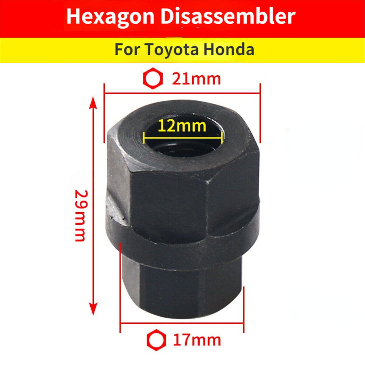 2PCS Pulley Removal Tool 33 Spline Hexagon Alternator Clutch Free Wheel For Car