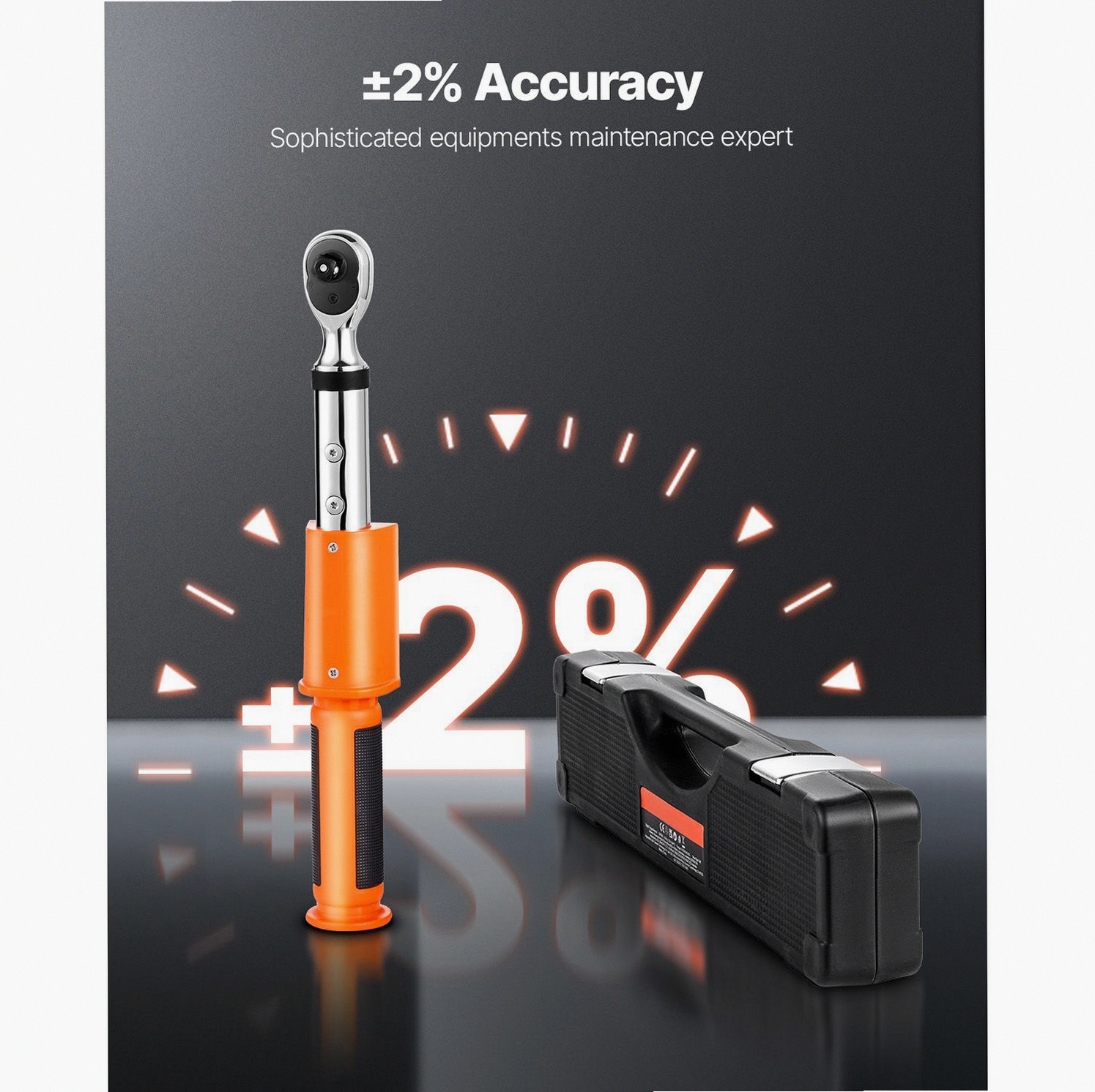 3/8 Digital Torque Wrench ±2% Buzzer LED Auto