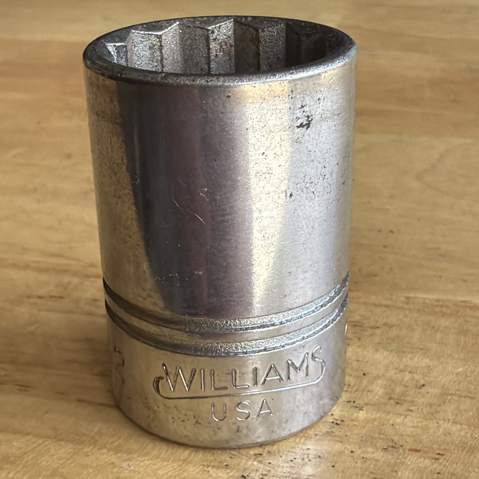 Williams Tools 25/32″ Shallow Socket 1/2″ Drive 12 Point ST-1225 Made in USA