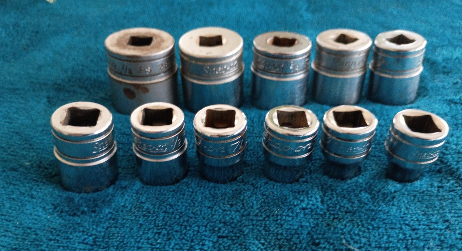 Snap-On USA [FS081-FS281] 11-Pc. 1/4″-7/8″ 3/8″-Drive 6-Point Shallow Socket Set