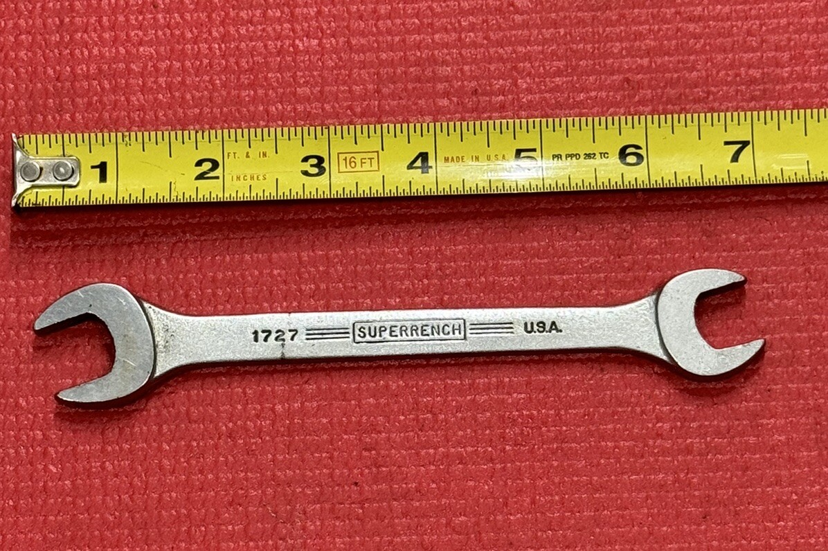 Vintage Wiliams Tools Superrench 1727, 5/8″ X 9/16″ Open End Wrench Made in USA