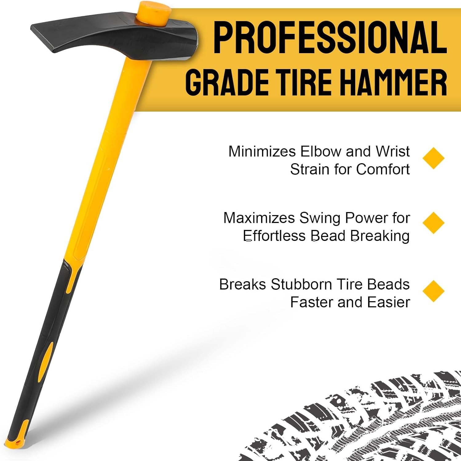36in Heavy Duty Tire Bead Breaker Wedge Duck Billed Tire Hammer for Tire Removal