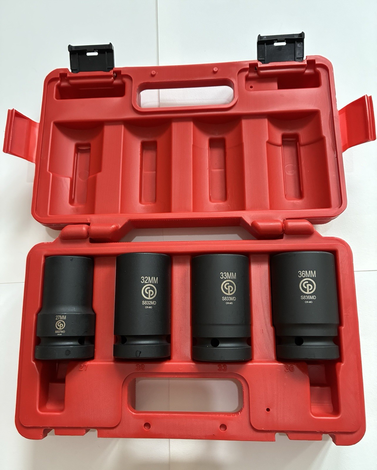 Chicago Pneumatic SS814D 1in Drive Deep Impact Socket Set 27 32 33 36mm CR-MO