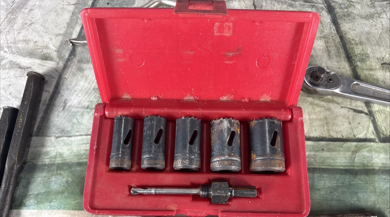 Blue-Point 6 Pc set hole saw arbor kit