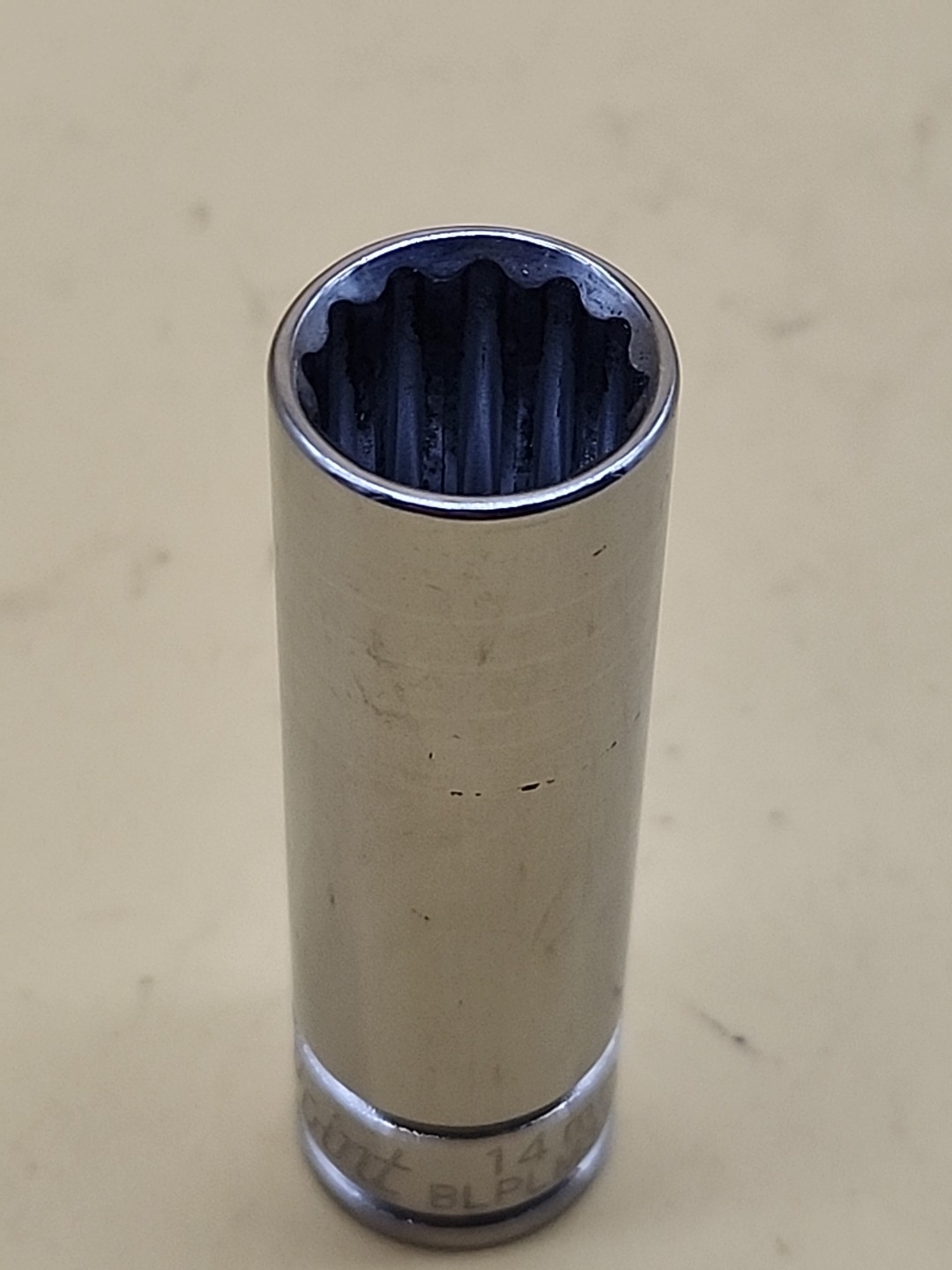 Blue Point 14mm 12 point 3/8″ drive deep tube socket BLPLM3814 USA