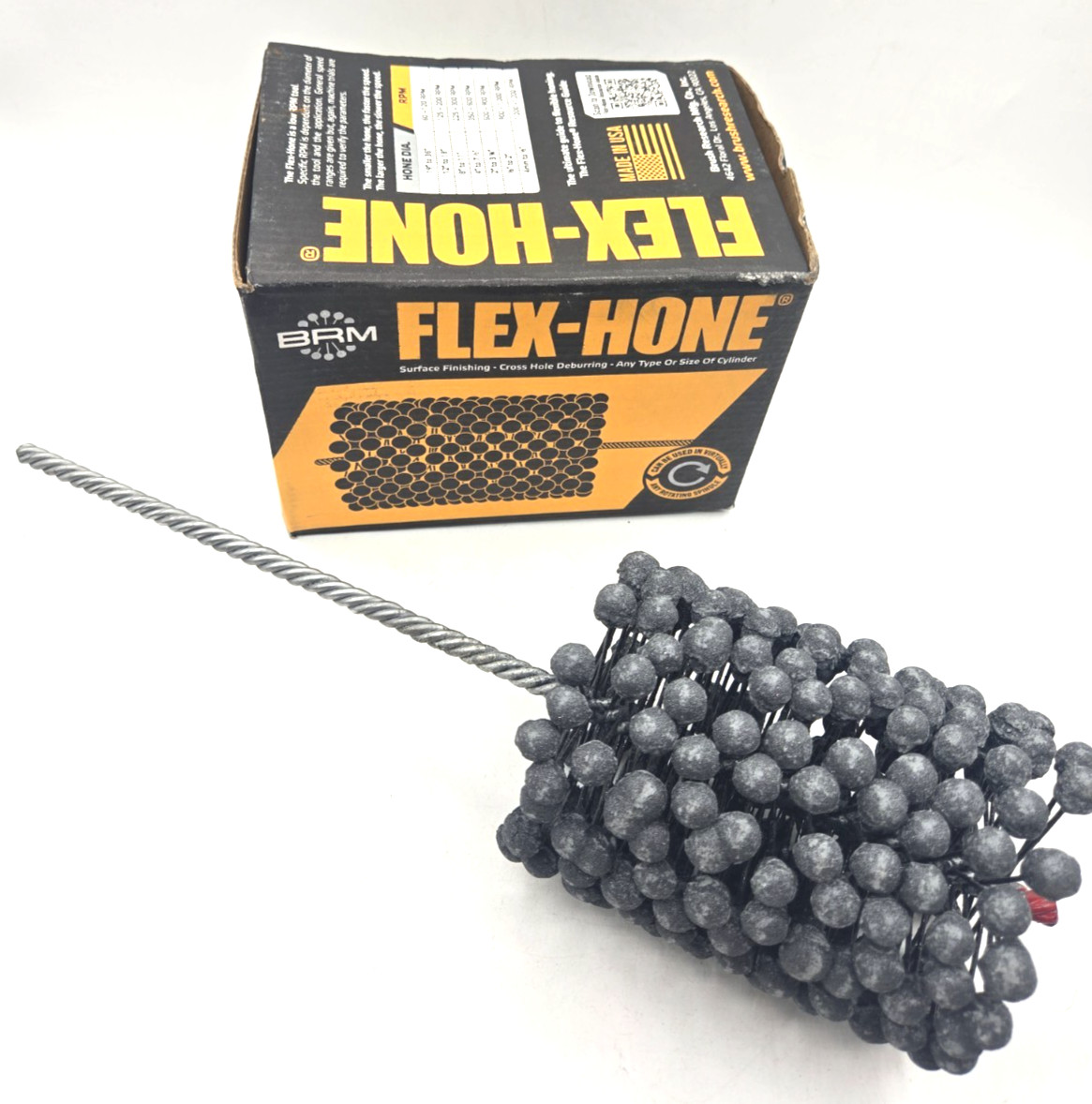 *NEW* Brush Research GBD31218 FLEX-HONE 30/2″ (89mm) Cylinder Hone, 180 Grit