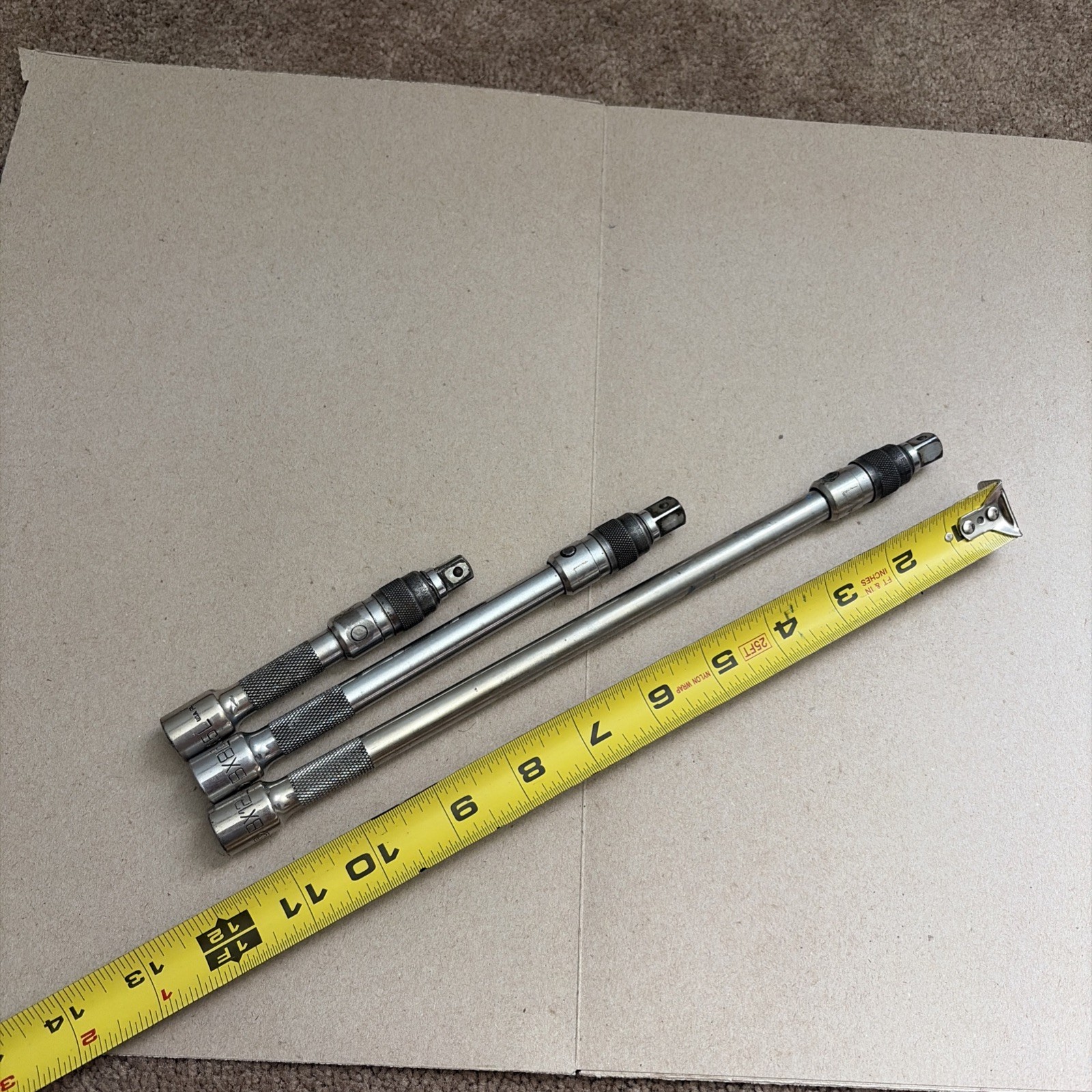 Matco Tools USA 3pc 3/8″ Drive Locking Chrome Extension Set – 5”, 8” 12”