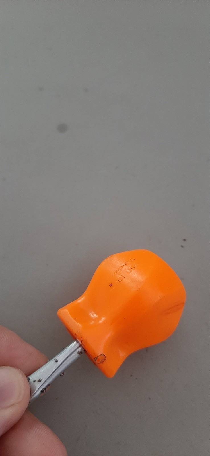 Snap-on SDD1 Orange Hard Handle Stubby Screwdriver Flat Head Tip Slotted READ!!