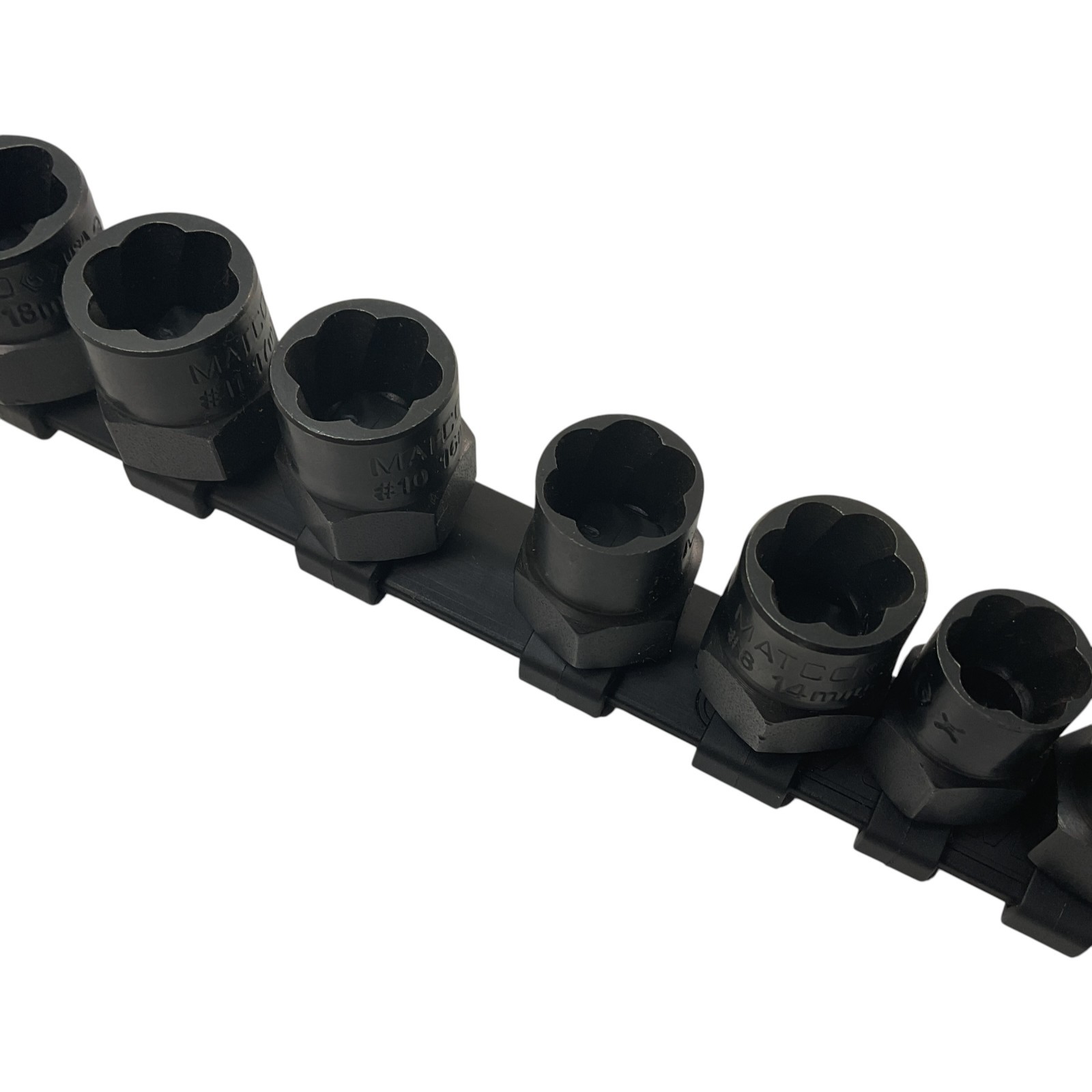Matco Bolt Extractor Twist Socket Set 3/8″ & 1/2″ Drive TSS13EX Sold As Pictured
