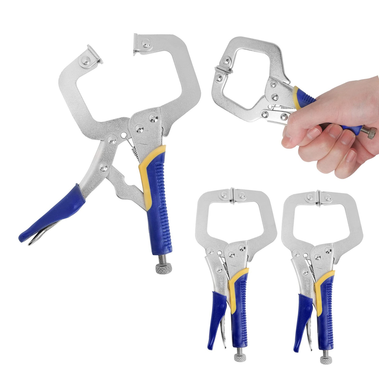 3pcs Grip Pliers C Shape, 15.24cm Grip Pliers Welding, Metal C Clamp for H…