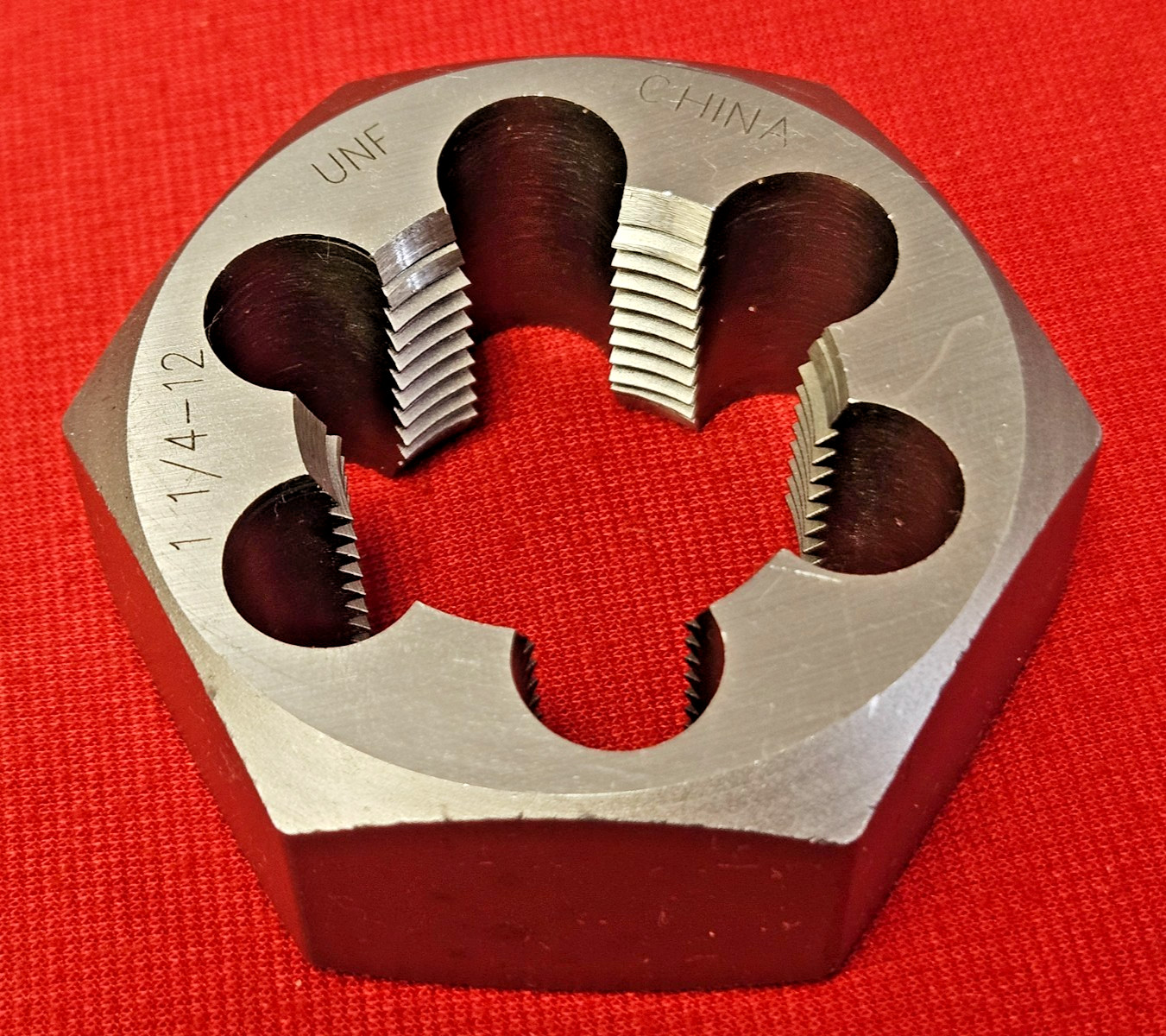 1-1/4-12 NF x 2.2″ Hex Irwin 7271 Rethread Die Carbon Steel RH USA