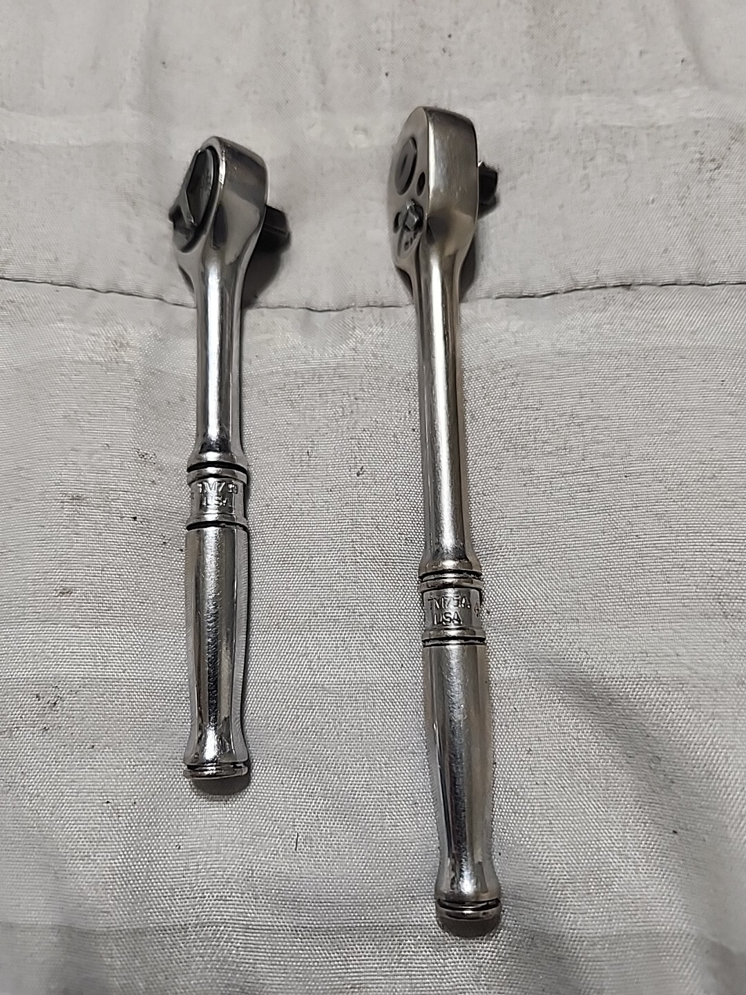 Lot 2 Snap On TM75A TM739 1/4″ Ratchet Long Handle and Short Handle USED