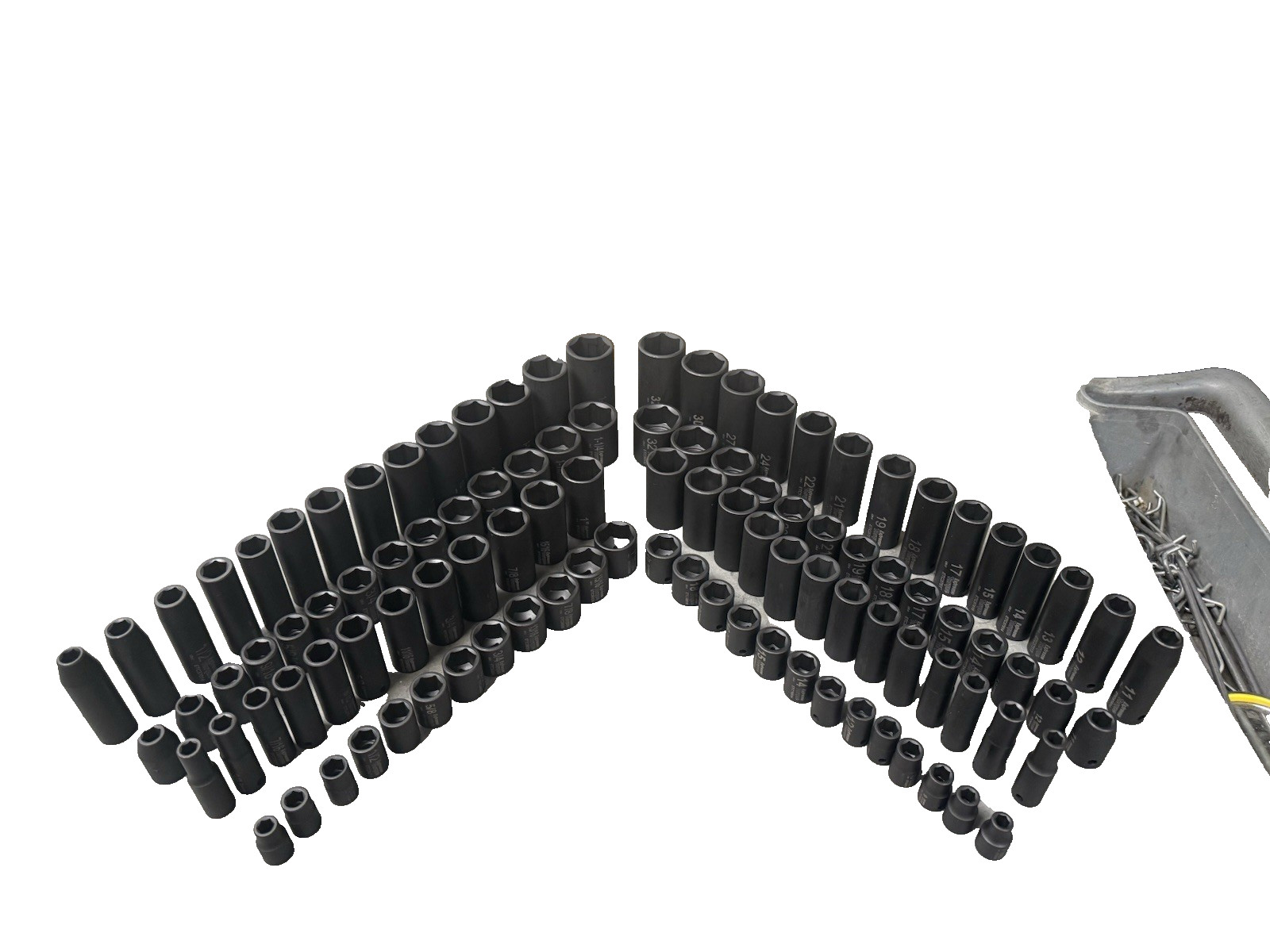 106 pc Six Point Impact Sockets SAE & Metric 3/8 & 1/2″ Drive Deep & Shallow Set