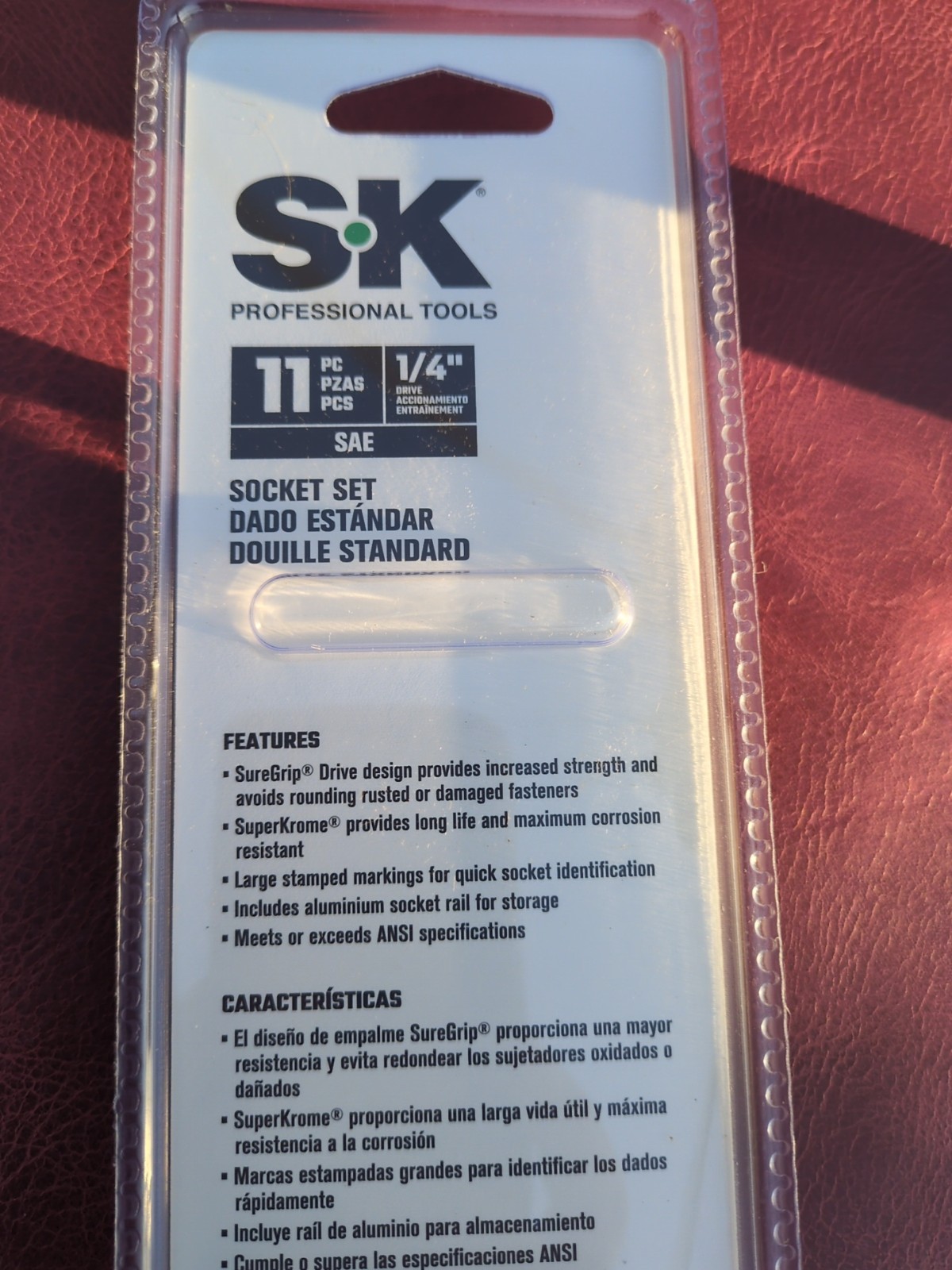 SK Professional Tools 1/4″ Drive SAE Standard Socket Set 11 Piece 6 Point New…