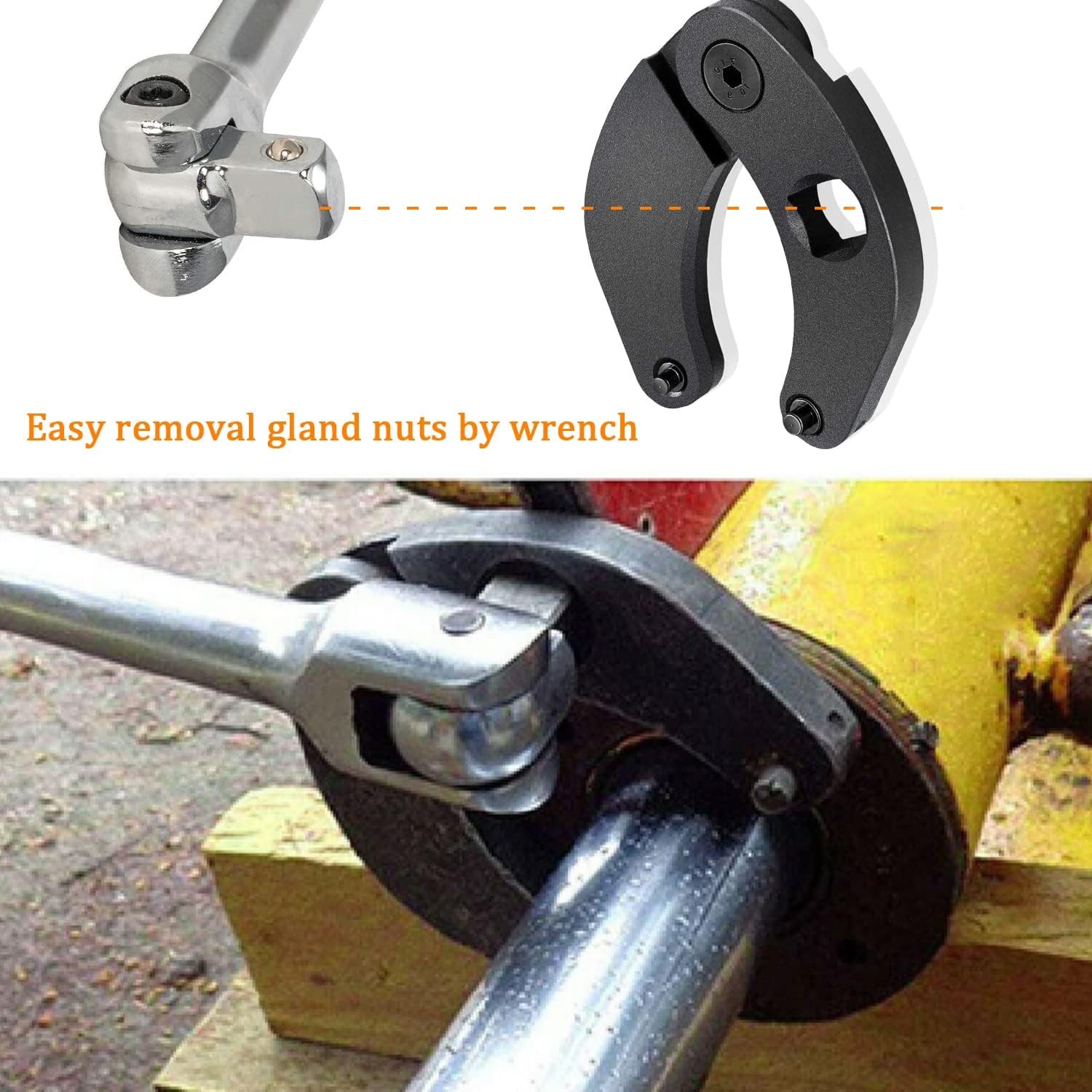 For Hydraulic Cylinders 1266 Adjustable Gland Nut Wrench Pin Spanner Tools