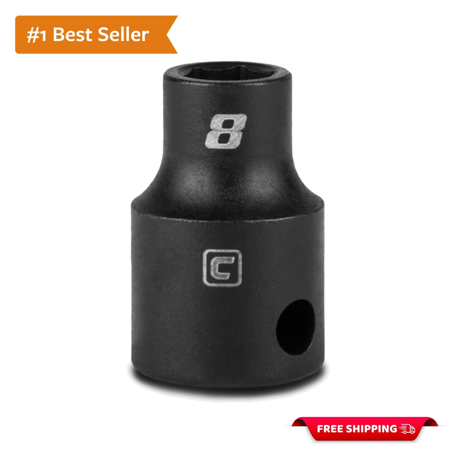 8mm Shallow Impact Socket, 3/8-Inch Drive, 6-Point Design – Professional Grade