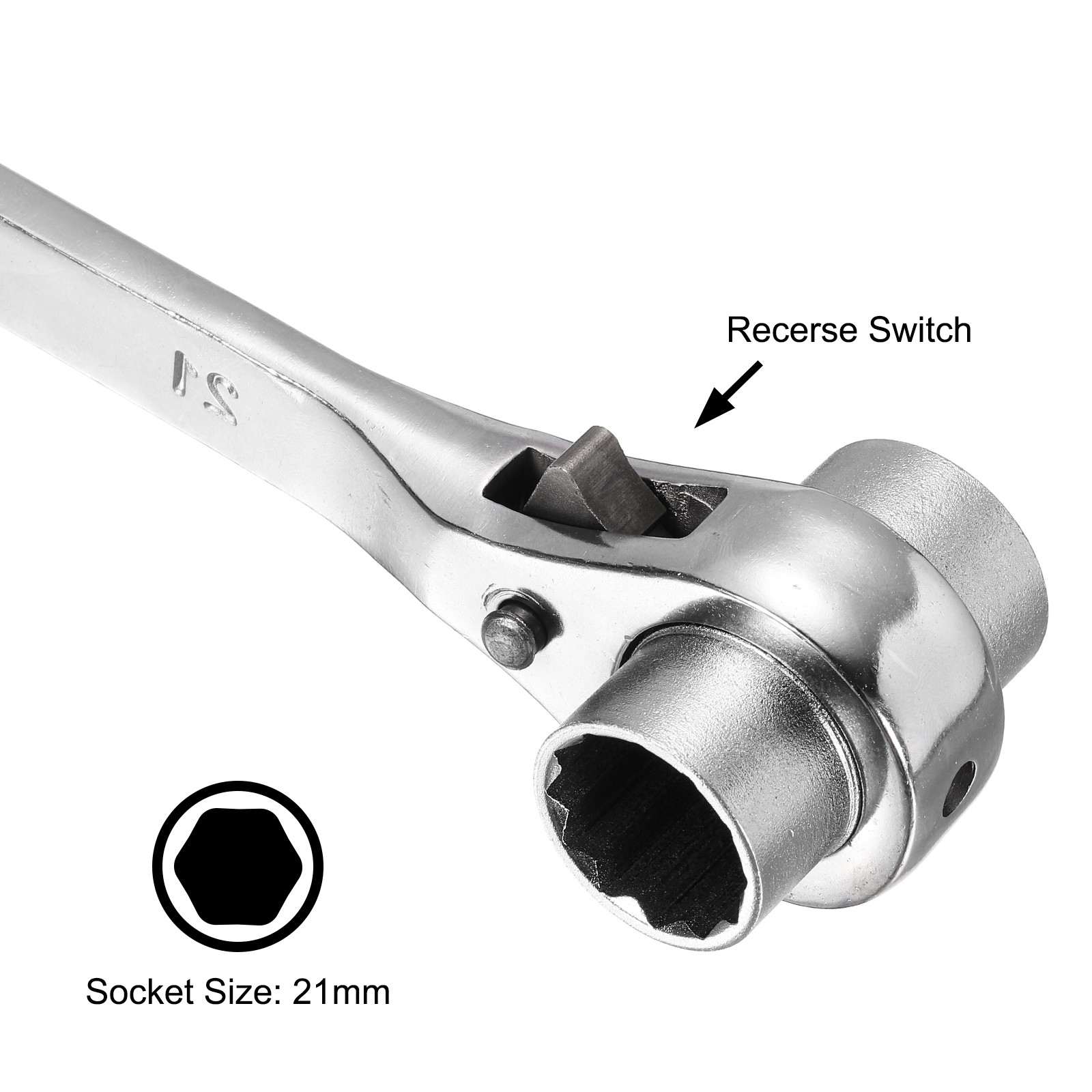 Ratchet Compass Wrench 21x22mm 12 Tooth Shelving