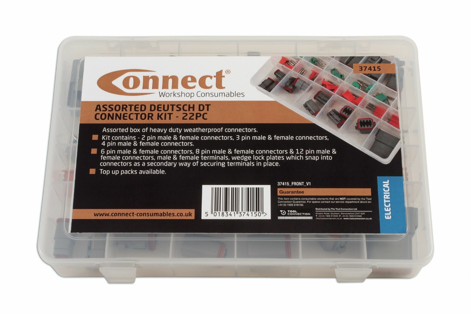 Connect 37415 22 Piece Assorted Deutsche DT Connector Kit