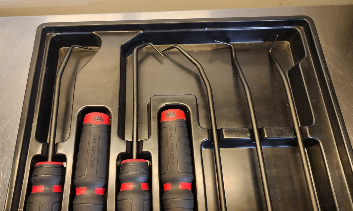Mac Tools – 7 PC. Mac-Grip Radiator Pick Set – Red – PSR7DR