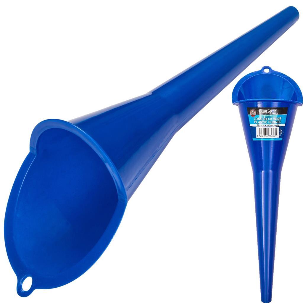 BlueSpot Long Neck Wide Multipurpose Plastic Pouring Funnel 280mm x 82mm Tool