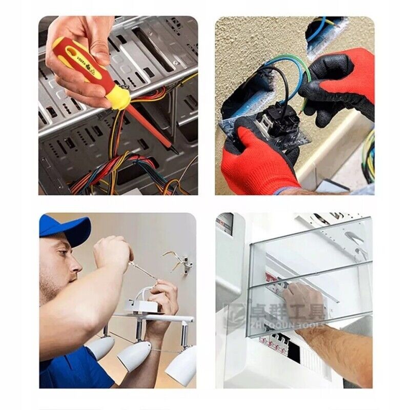 500V Insulated Electrician Screwdriver Set 10 PC All-in-One Magnetic Tip