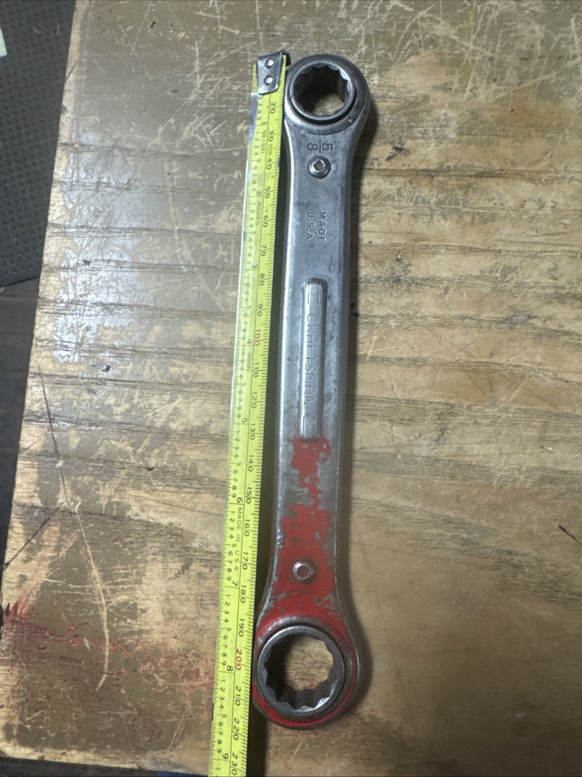 Vintage USA Craftsman 5/8″ x 3/4″ Stubby Double End Box Wrench 12 Point 22JS2414