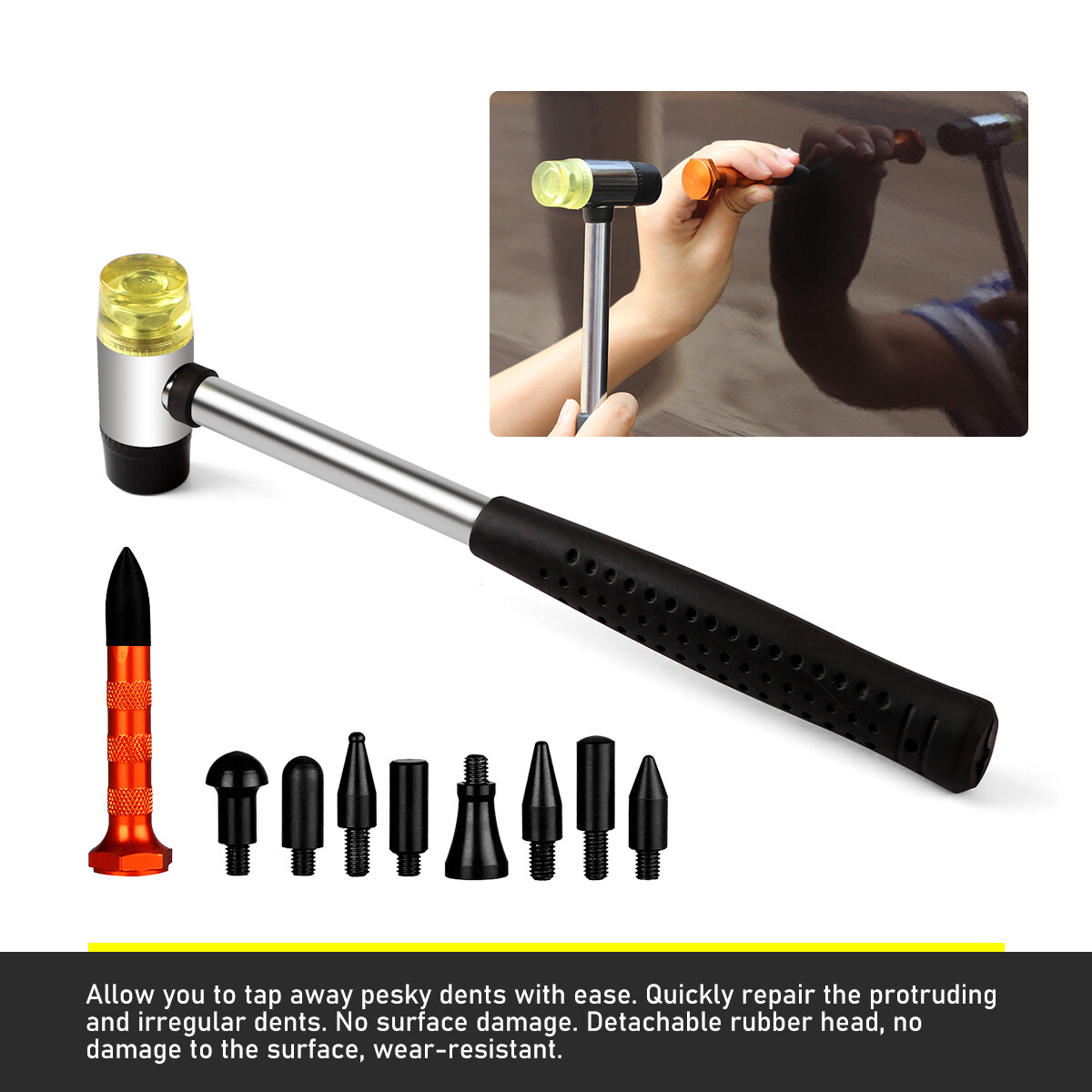 109× US PDR Tools Paintless Dent Repair Push Rods Hail Puller Lifter Hammer Tail